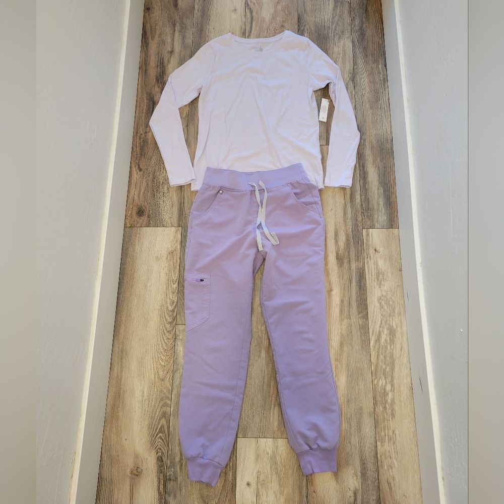 Figs XS Lilac Jogger Pants - Light Purple